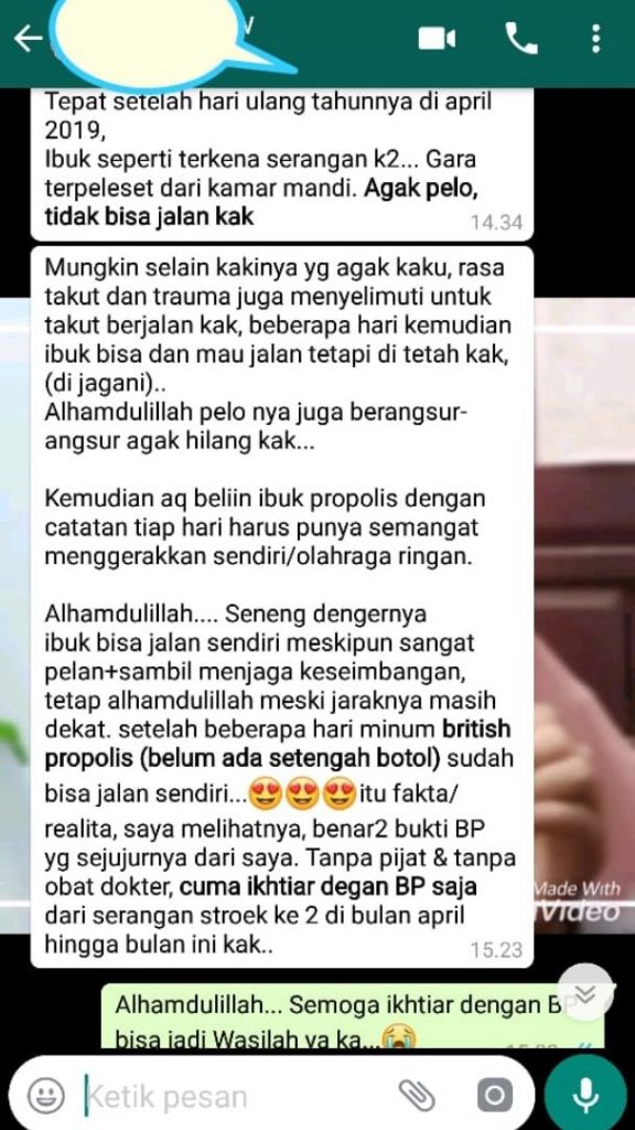 Testimoni mengatasi gejala stroke 3.